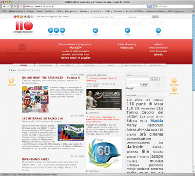 CentodieciWebRadio Univeristà di Torino