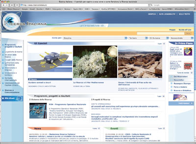 Ricerca Italiana homepage