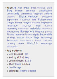 Esempio di tagcloud