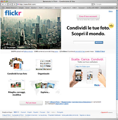 Home page di Flickr