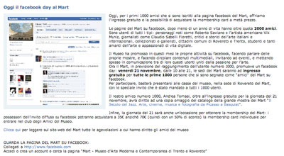 Il Mart su Facebook