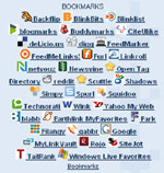 Icone di servizi per il bookmark